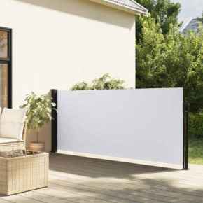 Copertină Laterală Retractabilă - Alb - 140x600 cm | Livrare Gratuită