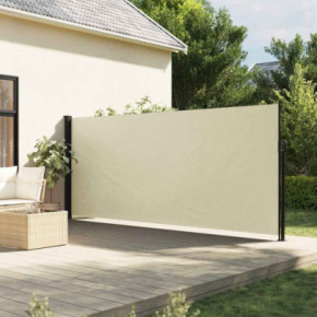 Copertină Laterală Retractabilă Crem 160x600 cm | Livrare Gratuită