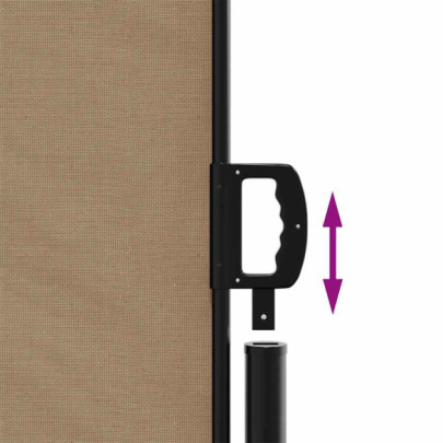 Copertină Laterală Retractabilă Gri Taupe 160x600 cm