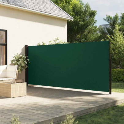 Copertină Laterală Retractabilă Verde - 160x600 cm | Livrare Gratuită