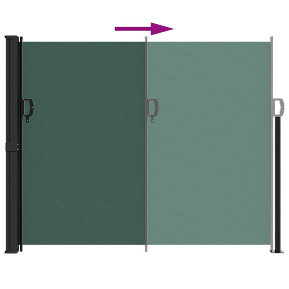 Copertină Laterală Retractabilă Verde - 160x600 cm | Livrare Gratuită