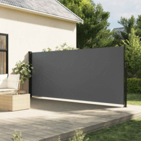 Copertină Laterală Retractabilă Antracit 160x600 cm | Livrare Gratuită
