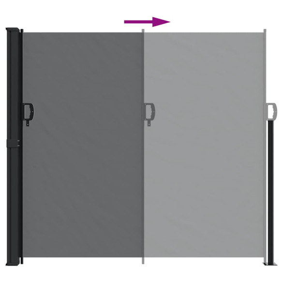 Copertină Laterală Retractabilă - Negru 180x600 cm | Livrare Gratuită