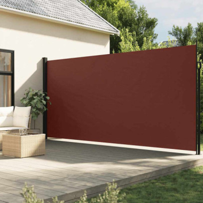 Copertină Laterală Retractabilă Maro 200x600 cm - Livrare Gratuită