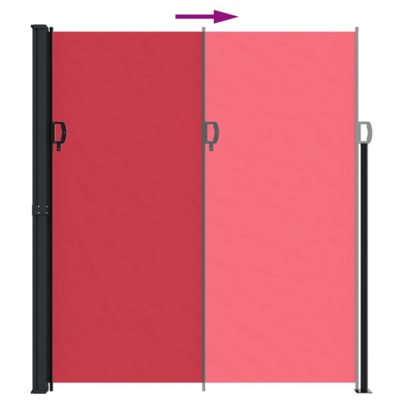 Copertină Laterală Retractabilă Roșu - 220x600 cm | Livrare Gratuită