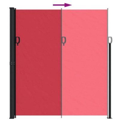 Copertină Laterală Retractabilă Roșu - 220x600 cm | Livrare Gratuită