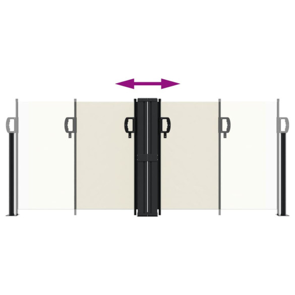 Copertină Laterală Retractabilă Crem 100x600 cm | Livrare Gratuită