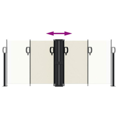 Copertină Laterală Retractabilă Crem 100x600 cm | Livrare Gratuită