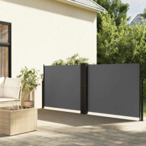 Copertină Laterală Retractabilă Antracit 100x600 cm | Livrare Gratuită