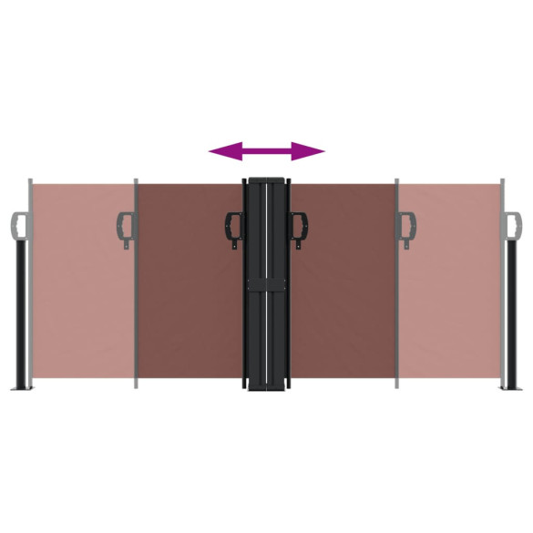 Copertină Laterală Retractabilă Maro - 100x600 cm | Livrare Gratuită