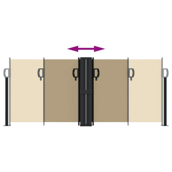 Copertină Laterală Retractabilă Bej 100x600 cm | Livrare Gratuită