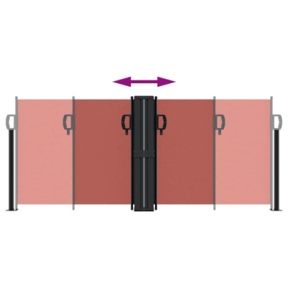 Copertină Laterală Retractabilă Teracotă 100x600 cm