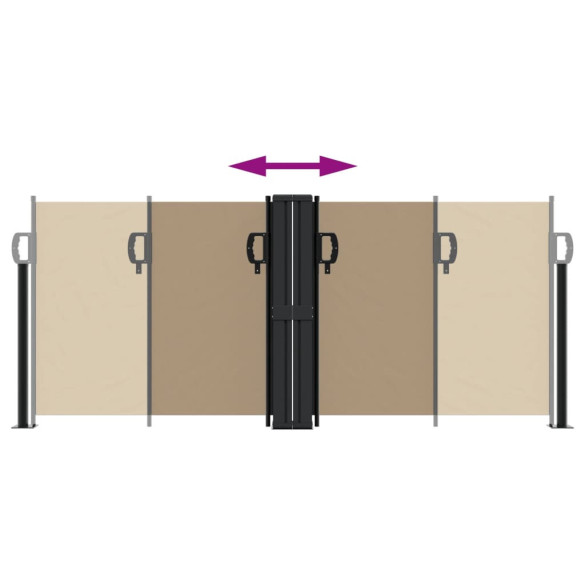 Copertină Laterală Retractabilă Taupe 100x600 cm | Livrare Gratuită
