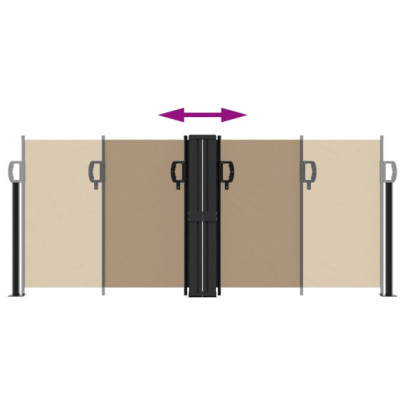 Copertină Laterală Retractabilă Taupe 100x600 cm | Livrare Gratuită