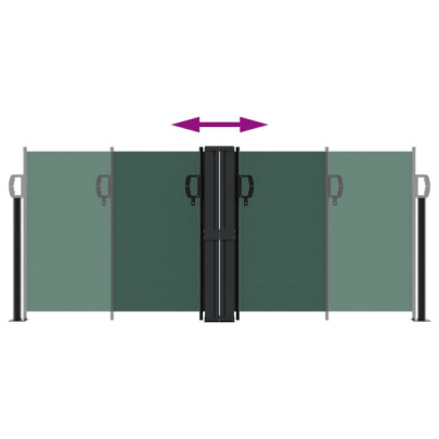 Copertină Laterală Retractabilă Verde - 100x600 cm