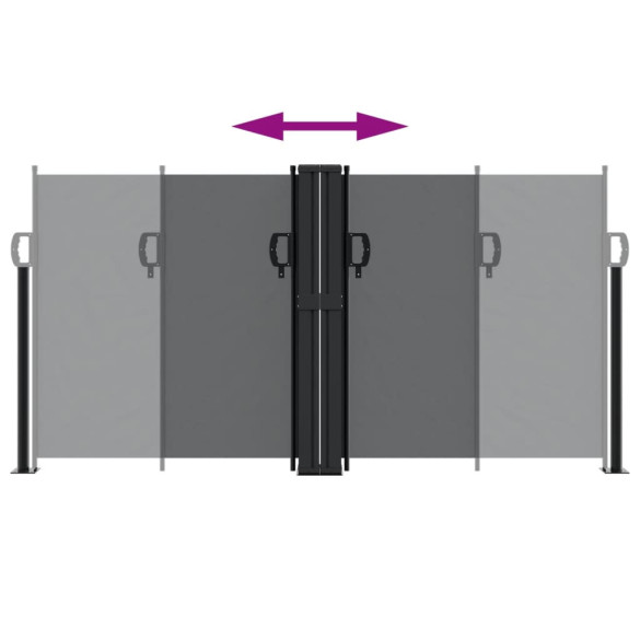 Copertină Laterală Retractabilă - Negru 120x600 cm | Livrare Gratuită