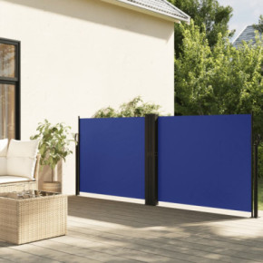 Copertină laterală retractabilă albastră - 120x600 cm