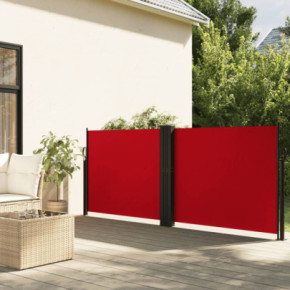 Copertină Laterală Retractabilă Roșie - 120x600 cm | Livrare Gratuită