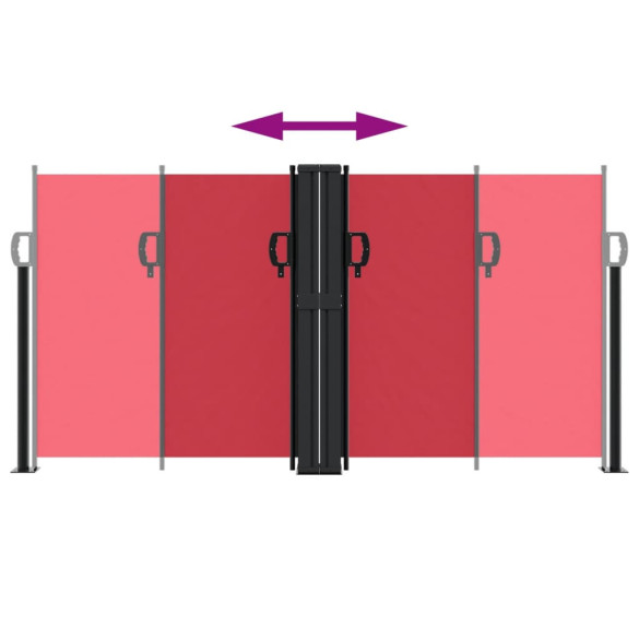 Copertină Laterală Retractabilă Roșie - 120x600 cm | Livrare Gratuită