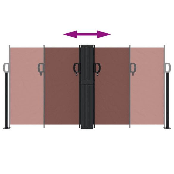 Copertină Laterală Retractabilă Maro 120x600 cm | Livrare Gratuită