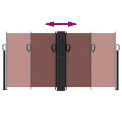 Copertină Laterală Retractabilă Maro 120x600 cm | Livrare Gratuită