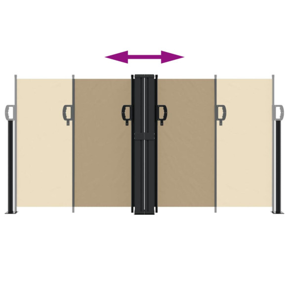 Copertină Laterală Retractabilă Bej 120x600 cm | Livrare Gratuită