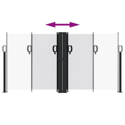 Copertină Laterală Retractabilă - Alb - 120x600 cm | Livrare Gratuită