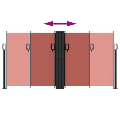 Copertină Laterală Retractabilă Teracotă 120x600 cm | Livrare Gratuită