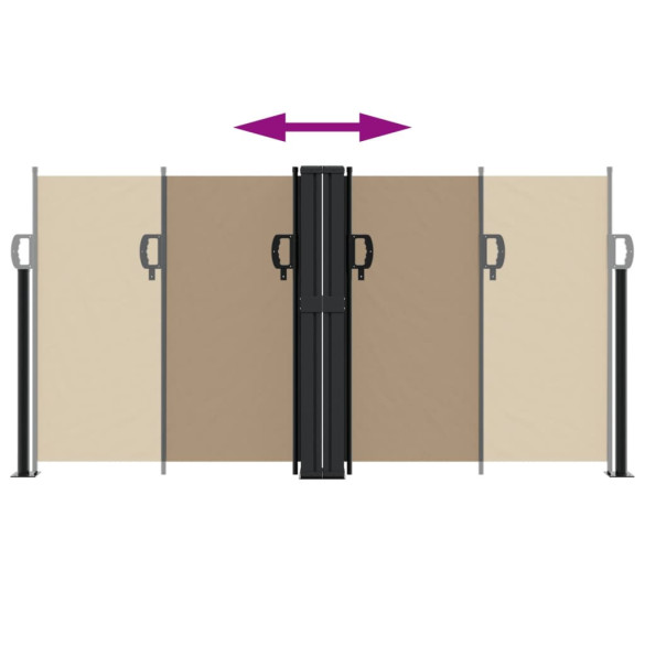 Copertină Laterală Retractabilă Gri Taupe 120x600 cm