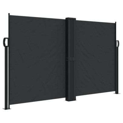 Copertină Laterală Retractabilă - Negru 140x600 cm | Livrare Gratuită
