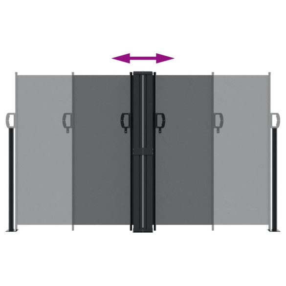 Copertină Laterală Retractabilă - Negru 140x600 cm | Livrare Gratuită