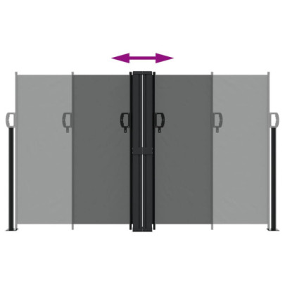 Copertină Laterală Retractabilă Antracit - 140x600 cm