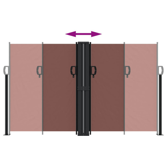 Copertină Laterală Retractabilă Maro 140x600 cm | Livrare Gratuită