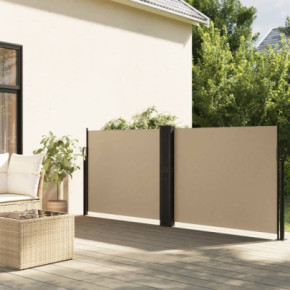 Copertină Laterală Retractabilă Bej - 140x600 cm | Livrare Gratuită