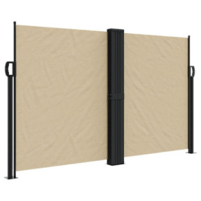 Copertină Laterală Retractabilă Bej - 140x600 cm | Livrare Gratuită 2