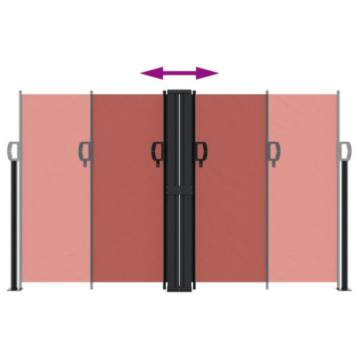 Copertină Laterală Retractabilă Teracotă 140x600 cm