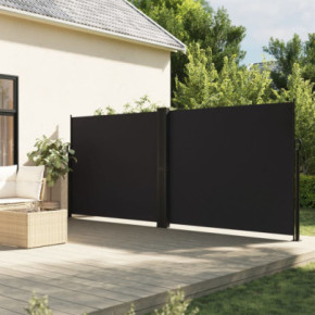 Copertină Laterală Retractabilă - Negru - 160x600 cm | Livrare Gratuită