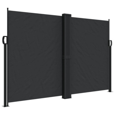 Copertină Laterală Retractabilă - Negru - 160x600 cm | Livrare Gratuită