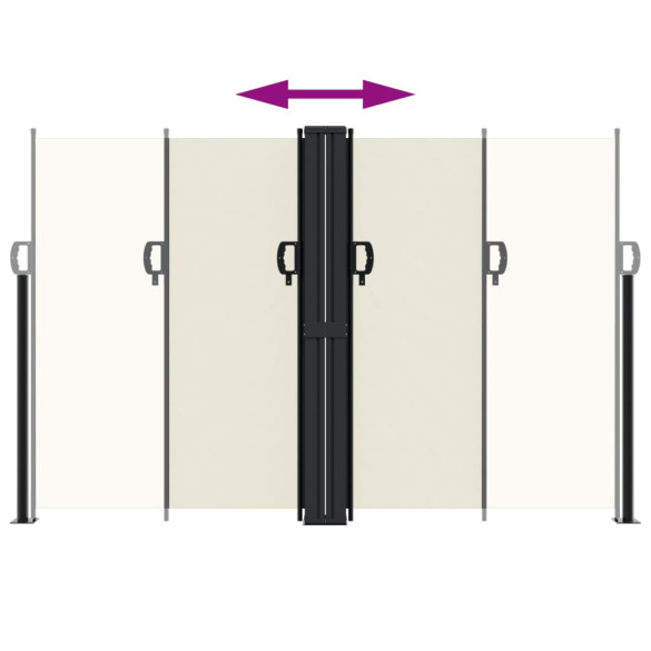 Copertină Laterală Retractabilă Crem 160x600 cm | Livrare Gratuită