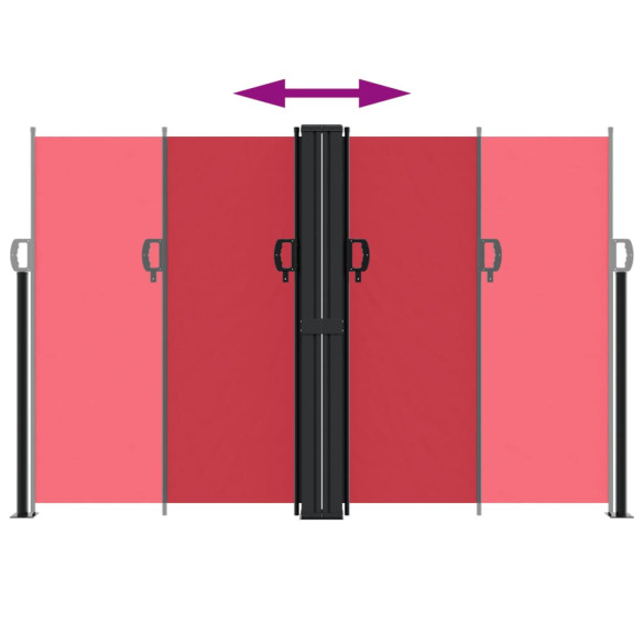 Copertină Laterală Retractabilă Roșie - 160x600 cm