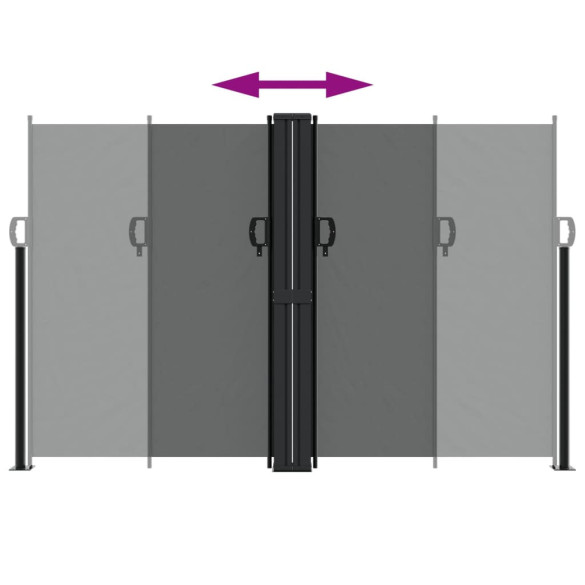 Copertină Laterală Retractabilă Antracit - 160x600 cm
