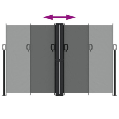 Copertină Laterală Retractabilă Antracit - 160x600 cm