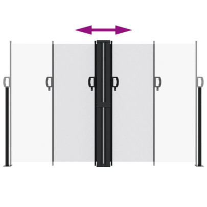 Copertină Laterală Retractabilă Albă - 160x600 cm | Livrare Gratuită