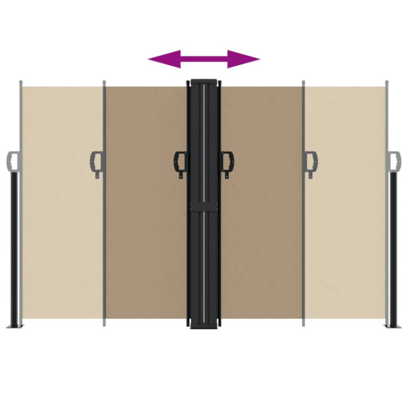 Copertină Laterală Retractabilă 160x600 cm - Gri Taupe