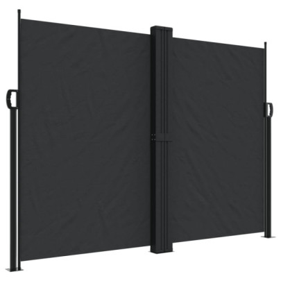 Copertină Laterală Retractabilă - Negru 180x600 cm | Livrare Gratuită