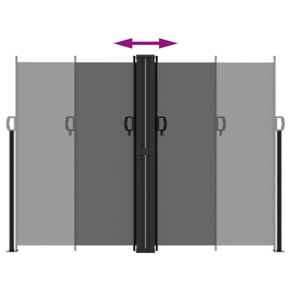 Copertină Laterală Retractabilă - Negru 180x600 cm | Livrare Gratuită