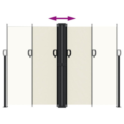 Copertină Laterală Retractabilă Crem 180x600 cm | Livrare Gratuită