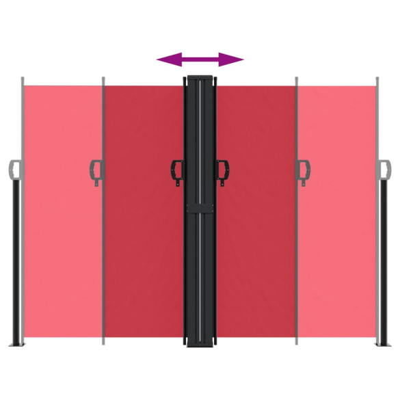 Copertină Laterală Retractabilă Roșu - 180x600 cm | Livrare Gratuită