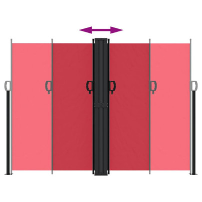 Copertină Laterală Retractabilă Roșu - 180x600 cm | Livrare Gratuită