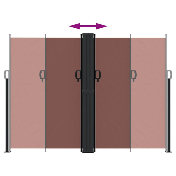 Copertină Laterală Retractabilă Maro 180x600 cm | Livrare Gratuită
